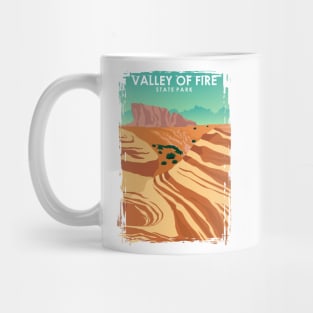 Valley of Fire State Park Vintage Travel Poster Mug